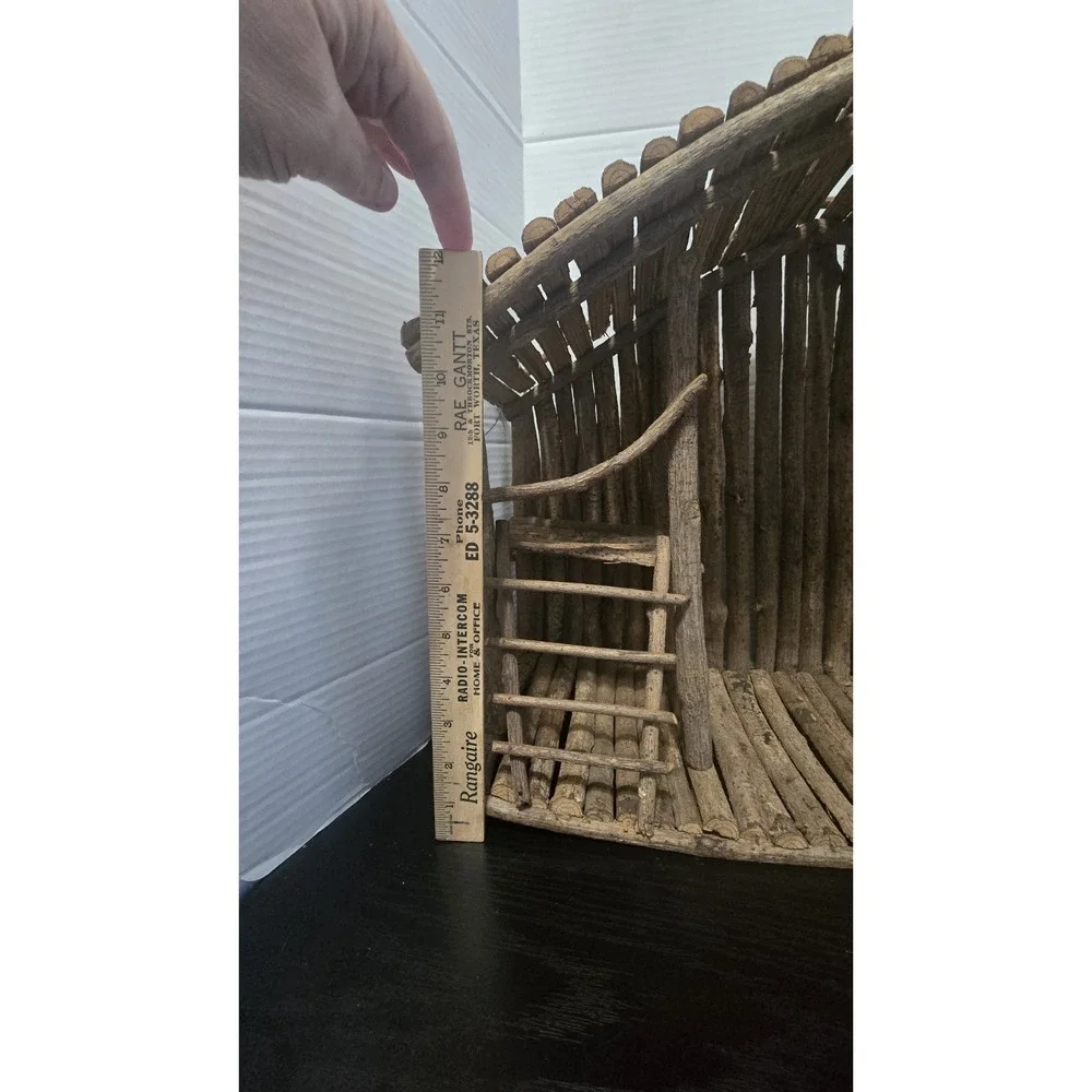 Vintage Rustic Nativity Scene Manger Only 24